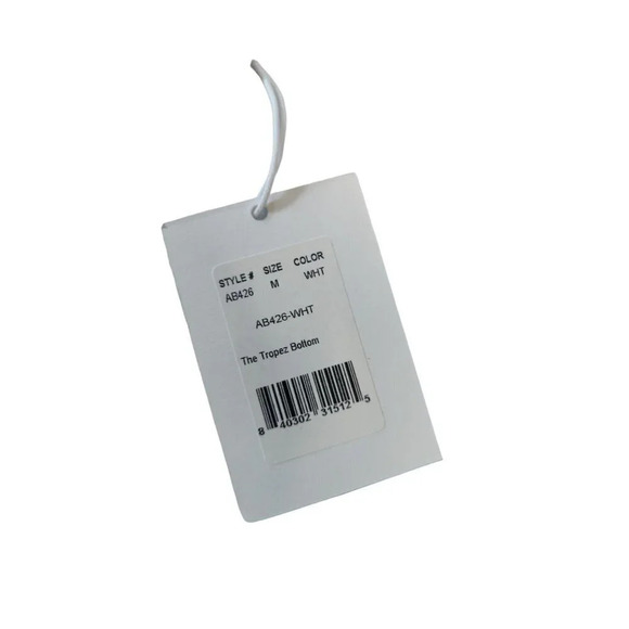 Demi Moore x Andie Swim The Tropez Bottom White Textured Size Medium - Picture 6 of 9